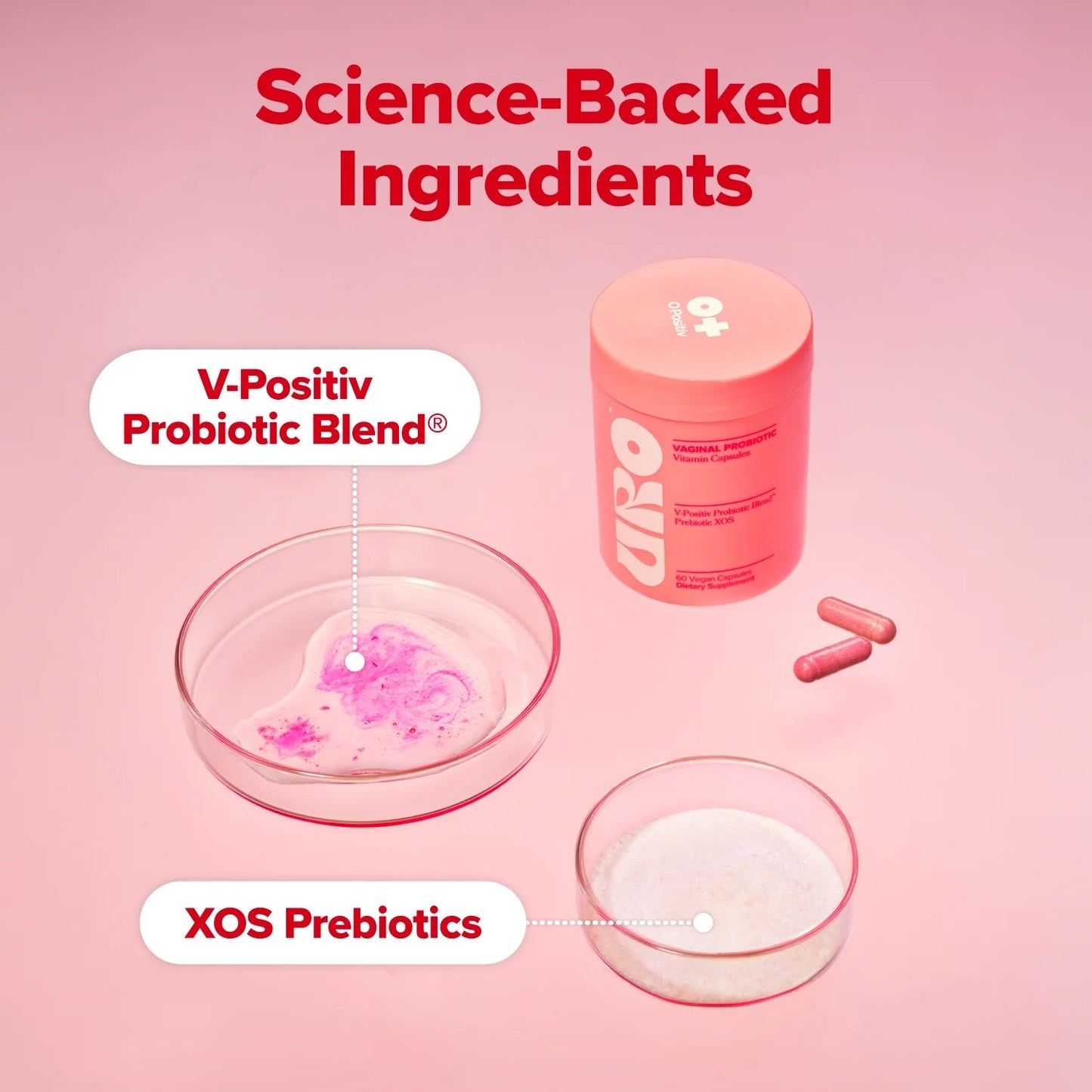 O Positiv URO Vaginal Probiotics for Women pH Balance with Prebiotics & Lactobacillus – Vaginal Health Supplement – Promote Healthy Vaginal Odor & Flora, 60 Count (Pack of 1), 1 Month Supply