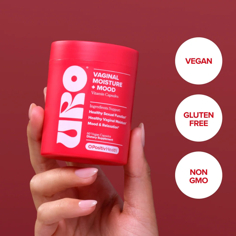 O Positiv URO Vaginal Moisture & Mood – Formulated to Support Vaginal Moisture, Mood & Relaxation – with KSM-66® Ashwagandha, Ginkgo Biloba, Mucuna pruriens, and GABA – 30 Servings