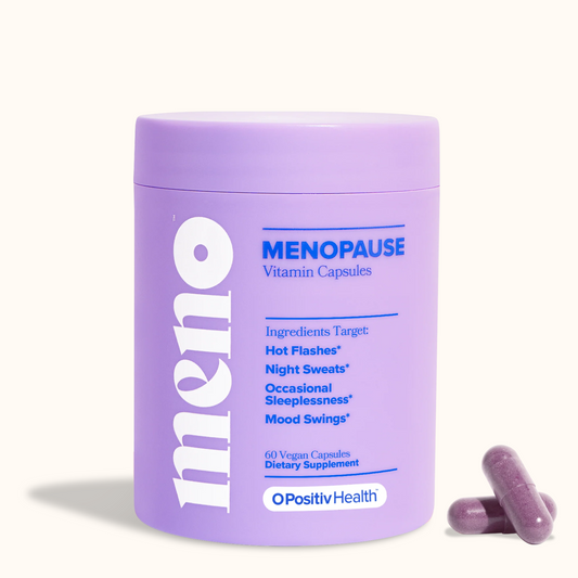 O Positiv MENO Vitamins for Menopause - Hormone-Free Menopause Supplement for Women - Black Cohosh & Ashwagandha KSM-66 - Helps Relieve Hot Flashes, Night Sweats, Mood Swings - 30 Servings (Pack of 1)